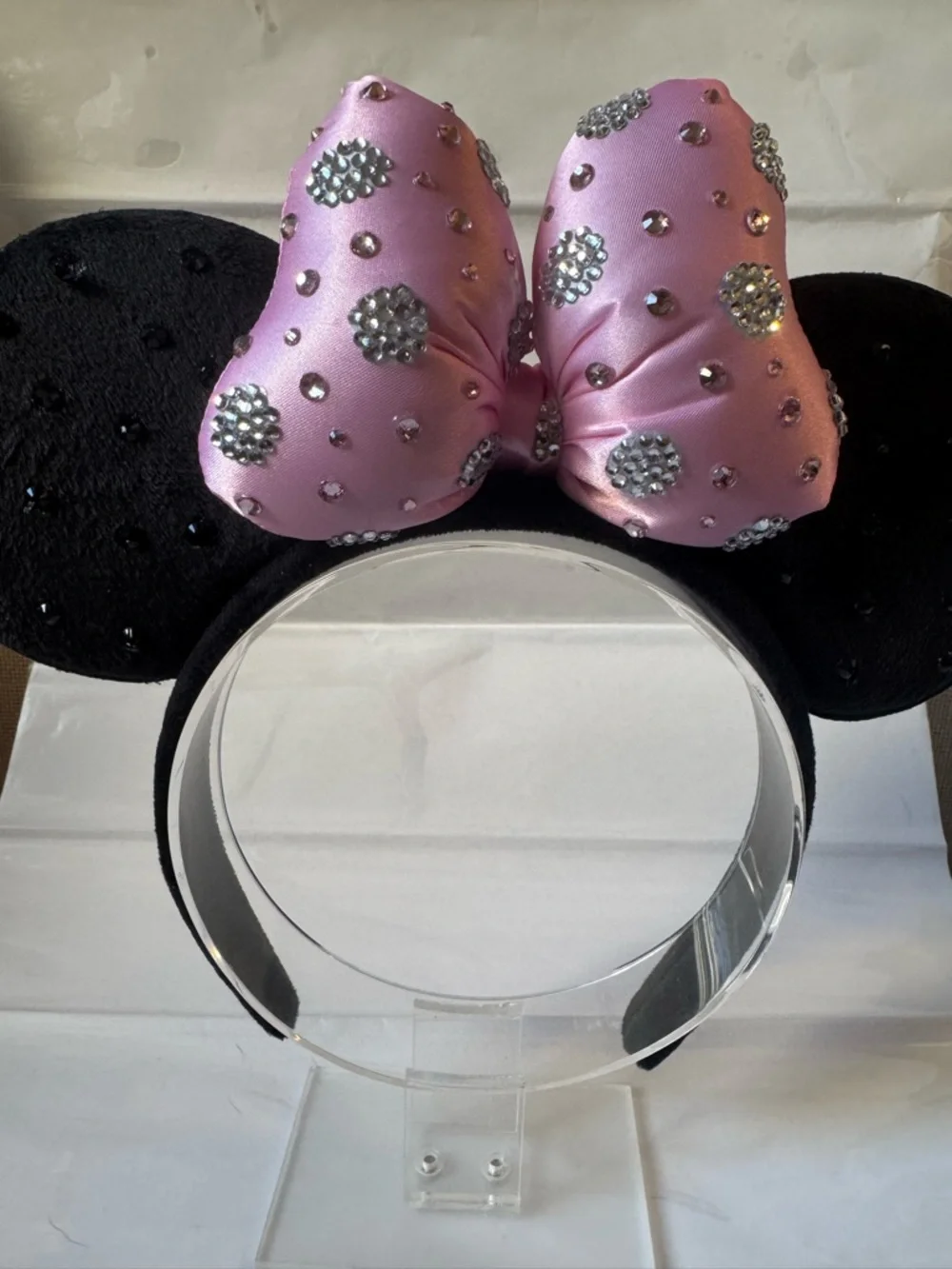 Pink Rhinestone Mouse Ears - Picture 3 of 5